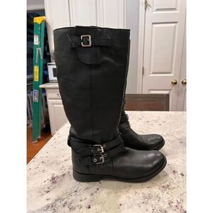 Zigi Girl Reagan Black Leather Riding Boots sz 10 EUC ( wider shaft)